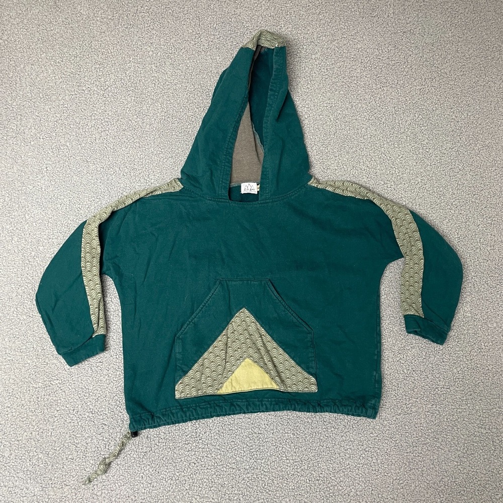 Zig Zag asian collection‎ Hoodie Womens small organic cotton handmade in Napal